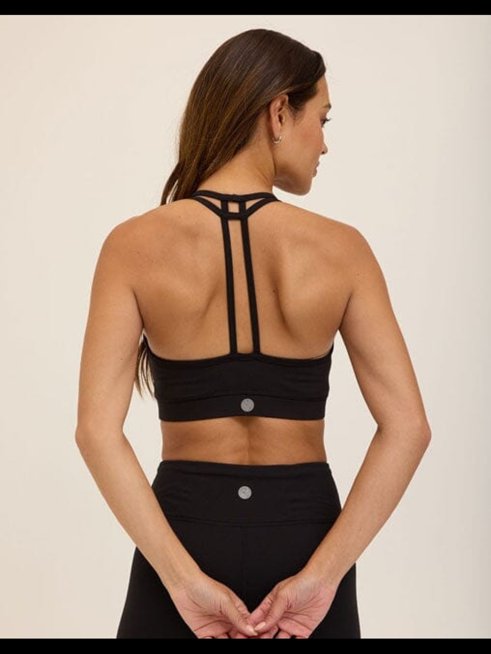 Threads For Thought Black Sporta Bra - Size Large - Picture 5 of 9